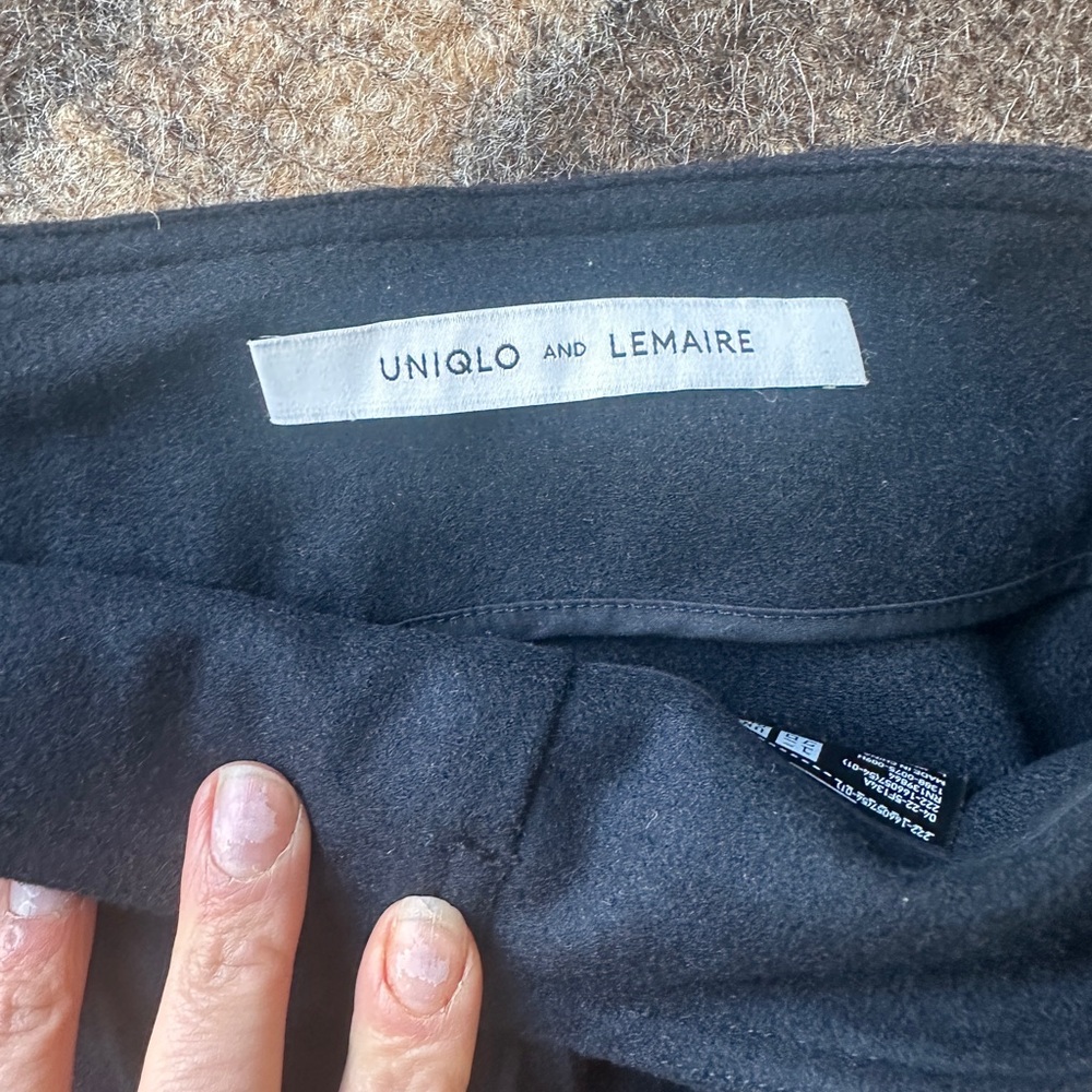 Uniqlo + Lemaire Wool Cashmere Wrap Skirt. Large Navy